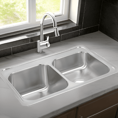 Click here to see Elkay STCR3322L0 Elkay STCR3322L0 Gourmet Stainless Steel Double Bowl Sink