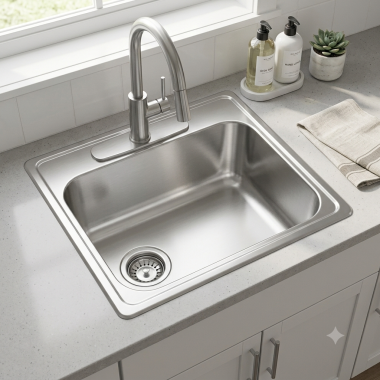 Click here to see Elkay PSRADQ191955L0 Elkay PSRADQ191955L0 Gourmet (Pacemaker) Stainless Steel Single Bowl Sink