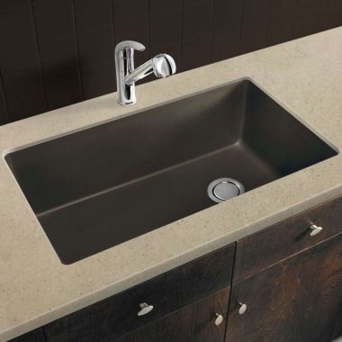 Click here to see Transolid RUSS3118-12 Transolid Radius Undermount Kitchen Sink, silQgranite, Espresso - RUSS3118-12