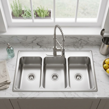 Click here to see Elkay LTR5422100 Elkay LTR5422100 Gourmet Triple Bowl Kitchen Sink