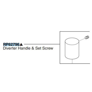 Click here to see Brizo RP62796GL Brizo RP62796GL Odin 68475-GL Diverter Handle and Set Screw - Luxe Gold