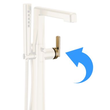 Click here to see Brizo RP100449GL Brizo Levoir Floor Mount Tub Filler Handle Assembly, Brilliance Luxe Gold - RP100449GL