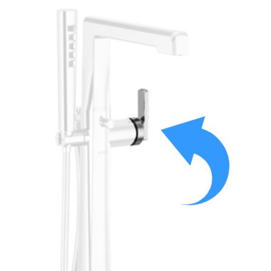 Click here to see Brizo RP100449PC Brizo Levoir Floor Mount Tub Filler Handle Assembly, Polished Chrome - RP100449PC