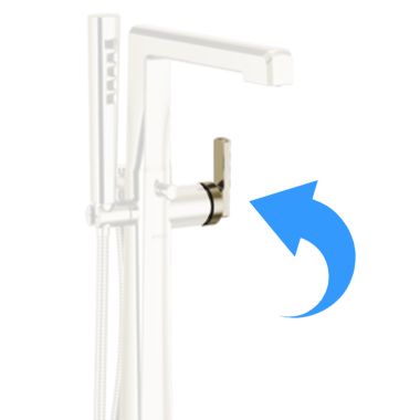 Click here to see Brizo RP100449PN Brizo Levoir Floor Mount Tub Filler Handle Assembly, Brilliance Polished Nickel - RP100449PN