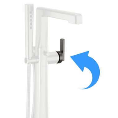 Click here to see Brizo RP100449SL Brizo Levoir Floor Mount Tub Filler Handle Assembly, Brilliance Luxe Steel - RP100449SL