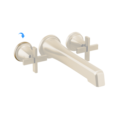 Click here to see Brizo RP100450GL Brizo Levoir Escutcheon  and Gasket for Wall-Mounted Tub Filler, Brilliance Luxe Gold - RP100450GL