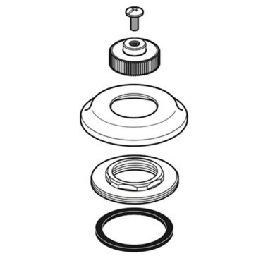 Click here to see Brizo RP81127GL Brizo RP81127GL Rook 68460-GLLHP Handle Base, Spline, Adapter and Screw - Luxe Gold