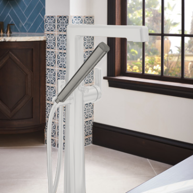 Click here to see Brizo RP100439SL Brizo Levoir Tub Faucet Handshower w/ H2Okinetic, 1.75 GPM, Brilliance Luxe Steel - RP100439SL