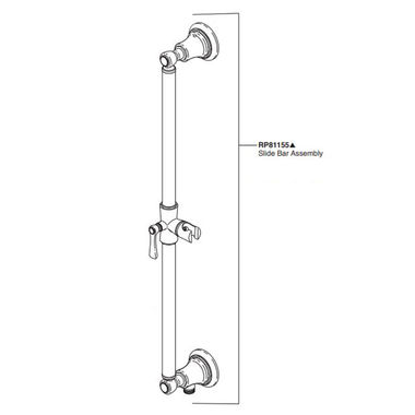 Click here to see Brizo RP81155GL Brizo RP81155GL Slidebar Arm Assembly -  Luxe Gold