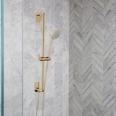 Click here to see Brizo RP100435GL Brizo Levoir Slide Bar Assembly with Adjustable Handshower Holder, Brilliance Luxe Gold - RP100435GL