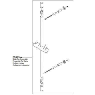 Click here to see Brizo RP42314GL Brizo RP42314GL Slide Bar Assembly -  Luxe Gold