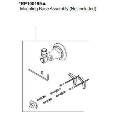 Click here to see Brizo RP100199GL Brizo RP100199GL Slidebar Handshower Bracket - Luxe Gold 
