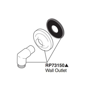Click here to see Brizo RP73150GL Brizo RP73150GL Odin Wall Outlet and Flange - Luxe Gold