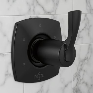 Click here to see Delta T11976-BL Delta Stryke Diverter Trim With Six Function, Single Lever Handle, ADA, Matte Black - T11976-BL