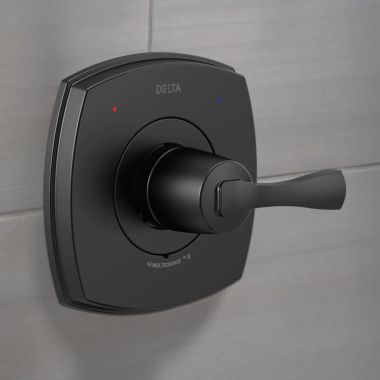 Click here to see Delta T14076-BL Delta Stryke Monitor 14 Series Valve Trim, Lever Handle, Matte Black - T14076-BL
