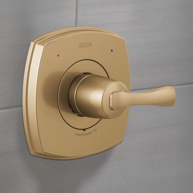Click here to see Delta T14076-CZ Delta Stryke Monitor 14 Series Valve Trim, Lever Handle, Champagne Bronze - T14076-CZ