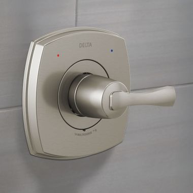 Click here to see Delta T14076-SS Delta Stryke Monitor 14 Series Valve Trim, Lever Handle, Stainless Steel - T14076-SS