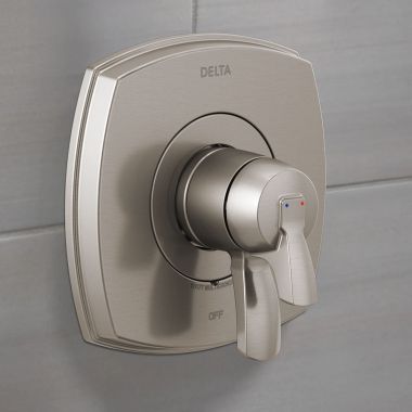 Click here to see Delta T17076-SS Delta Stryke Monitor 17 Series Two-Handle Valve Trim, Lever Handles, Stainless - T17076-SS