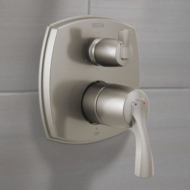 Click here to see Delta T24976-SSLHP Delta Stryke Monitor 14 Series Valve Trim w/ 6-Function Diverter, Less Handle, Stainless - T24976-SSLHP