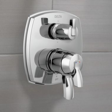 Click here to see Delta T27976-LHP Delta Stryke Monitor 17 Series Two-Handle Valve Trim w/ 6-Function Diverter, Less Handle, Chrome - T27976-LHP