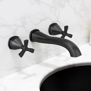 Click here to see Delta T35766LF-BLWL Delta Stryke Wall-Mount Lavatory Faucet for 8