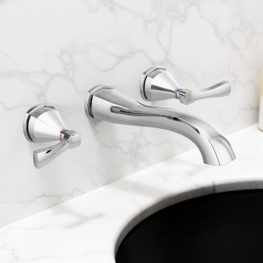 Click here to see Delta T3576LF-WL Delta Stryke Wall-Mount Lavatory Faucet for 8