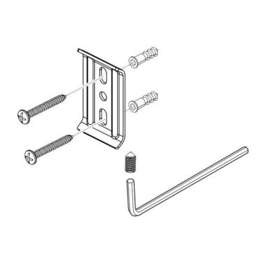 Click here to see Delta RP100080 Delta Mounting Bracket w/ Screws for Cassidy, 2-1/16in - RP100080