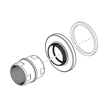 Click here to see Delta RP100462CZ Delta Trinsic Brilliance Champagne Bronze Handle Flange and Long Nut for T5759-CZWL Wall-Mount Tub Filler - RP100462CZ