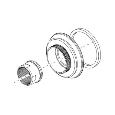 Click here to see Delta RP100468RB Delta Cassidy Traditional Venetian Bronze Handle Flange and Nut for T5797-WL Wall-Mount Tub Filler - RP100468RB