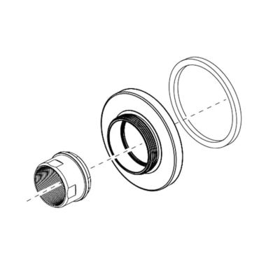Click here to see Delta RP100461SS Delta Trinsic Brilliance Stainless Handle Flange and Nut for T5759-SSWL Wall-Mount Tub Filler - RP100461SS
