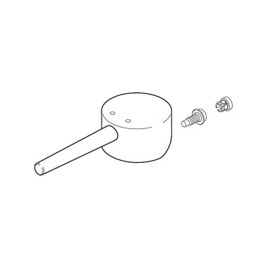 Click here to see Delta RP74610KS Delta Trinsic Black Stainless Handle, Screw, and Button for 4159-DST Single-Handle Pull-Out Kitchen Faucet - RP74610KS