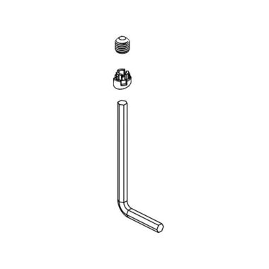 Click here to see Delta RP100455 Delta Trinsic Chrome Set Screw and Button for T5759-WL Contemporary Wall-Mount Tub Filler - RP100455