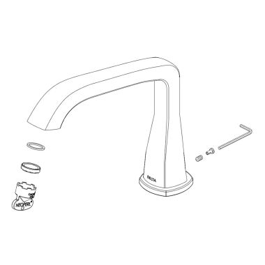 Click here to see Delta RP100399SS Delta Stryke Spout for 3-Hole Roman Tub, Stainless - RP100399SS