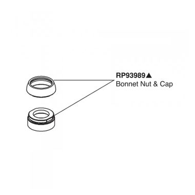 Click here to see Peerless RP93989SS Peerless Replacement Parts Stainless Steel Bonnet Nut and Cap - RP93989SS