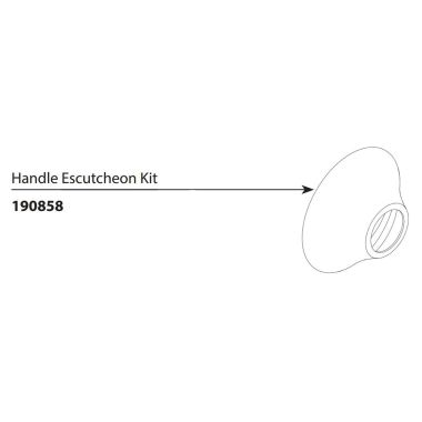 Click here to see Moen 190858 Moen Doux Handle Escutcheon Kit - Chrome (190858)