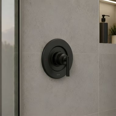 Click here to see  T2901BL Moen Gibson Posi-Temp Single-Handle Valve Trim, Lever Handle, ADA, Matte Black - T2901BL
