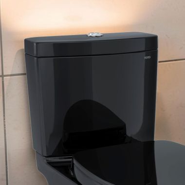 Click here to see Toto ST446UMA#51 TOTO Aquia IV 1G Dual Flush 1.0 and 0.8 GPF Toilet Tank Only with WASHLET+ Auto Flush Compatibility, Ebony - ST446UMA#51
