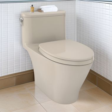 Click here to see Toto MS642124CEFG#03 TOTO Nexus One-Piece Elongated 1.28 GPF Universal Height Toilet, SS124 SoftClose Seat, WASHLET+ Ready, Bone - MS642124CEFG#03
