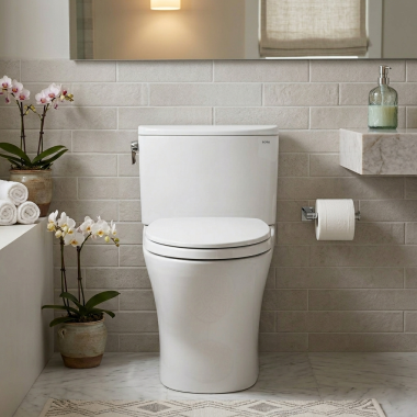 Click here to see TOTO USA INC CT442CUFGT40#01 TOTO Nexus Elongated Two-Piece Toilet Bowl Only with Cefiontect, WASHLET+ Ready, Less Seat, Cotton White - CT442CUFGT40#01