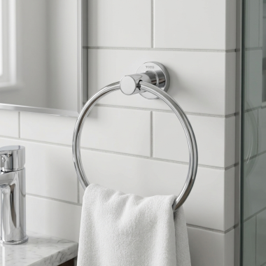 Click here to see Toto YTT406U#CP TOTO L Series Round Towel Ring, Polished Chrome - YTT406U#CP