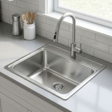 Click here to see Elkay LRADQ1720650 Elkay LRADQ1720650 Gourmet Stainless Steel Single Bowl Sink