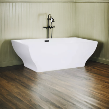 Click here to see Trone Plumbing ROSHELLE Trone 66in x 32in Classic White Freestanding Soaker Tub - ROSHELLE67