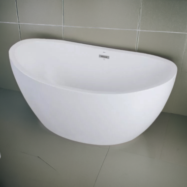 Click here to see Trone Plumbing CLOE Trone 59in x 32in White Freestanding Acrylic Soaker Tub - CLOE59
