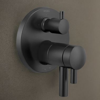 Click here to see Brizo T75575-BL Brizo Odin TempAssure Thermostatic Valve Trim with 3-Function Diverter Trim, MultiChoice, ADA, Matte Black - T75575-BL