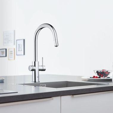 Click here to see  31251002 GROHE Blue Chilled and Sparkling Water Kitchen Faucet, Pull-Down, Single Handle - 31251002