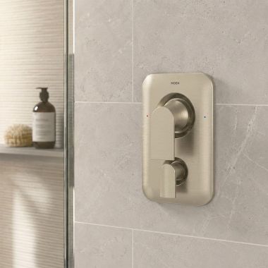 Click here to see  T2470BN Moen Genta LX Posi-Temp Two-Handle Valve Trim with Diverter, Brushed Nickel - T2470BN