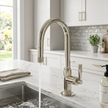 Click here to see   Rohl Graceline Pull-Down Bar/Food Prep Kitchen Faucet, 1.8 GPM, Polished Nickel - MB7930SLMPN-2 