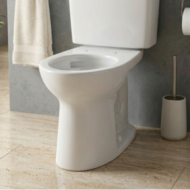 Click here to see Toto CT746CUFG#01 TOTO Drake Dual Flush Elongated Toilet Bowl with CEFIONTECT, Less Seat, Universal Height, Cotton White - CT746CUFG#01