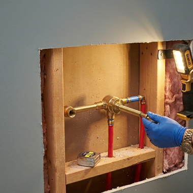 Click here to see   Phylrich Single Handle Wall Lavatory Rough-In Valve - 9090536