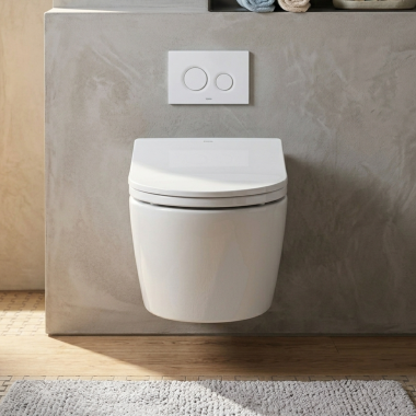 Click here to see Toto SW4047T60#01 TOTO RP D-Shape WASHLET+ Bidet Seat, Cotton - SW4047T60#01